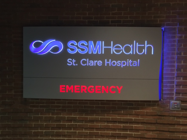 SSM Health Lit Signage